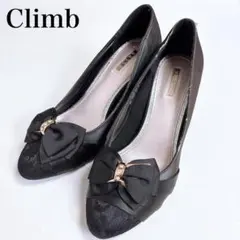 CLIMB クライム パンプス 24cm リボン ブラック