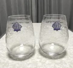 ラスカ ボヘミアンガラス　グラス 2個セット