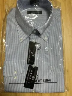 新品未使用　MODE ISM ストライプ ボタンダウンシャツ M ビジネス