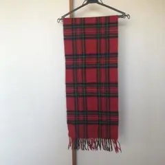 クリスマス風　タータンチェック暖かいマフラー