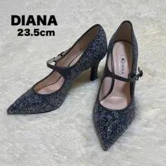 【美品】DIANA パンプス ポインテッドトゥ メリージェーン 23.5cm