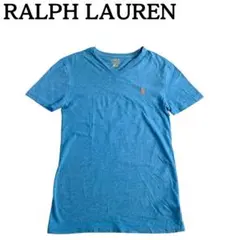べ*ぞ様 美品★ポロラルフローレン 半袖Tシャツ ロゴ刺繍 Vネック XS