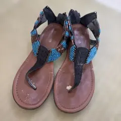 MINNETONKA ビーズ トングサンダル フラット　B級品のサムネイル
