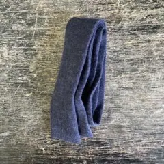 オクラ　ネイビー ウール100%ネクタイ　made in ITALY