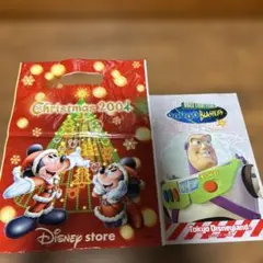 【レア】ディズニー ショップ袋 2枚セット クリスマス 2004のサムネイル