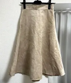 【GU】ベージュ フレアスカート サイズS