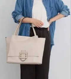 FIRANO フィラノ アイボリー トートバッグ ビジネス カジュアル