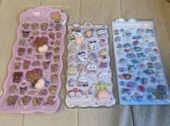 サンリオ・ちいかわボンボンドロップシール、おしり3Dシール3枚セット