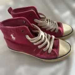 Polo Ralph Lauren ピンク コーデュロイスニーカー