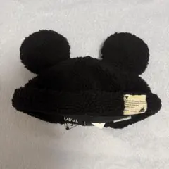 東京ディズニーリゾート　ファンキャップ　ミッキー 耳付き　ボア　モコモコ　黒のサムネイル