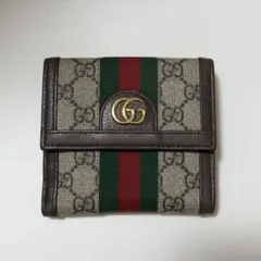 GUCCI GGキャンバス 二つ折り財布