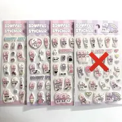【韓国限定】エスターバニー スフレステッカー シール3枚セット