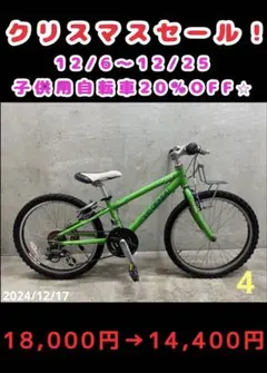 ルイガノ LGS-J22 22型 アルミ シマノ18速 本格子供用MTB 緑 J22 / ジェイ ニジュウニ / LOUIS GARNEAU / ルイガノ製品紹介
