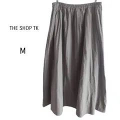 THE SHOP TK フレアスカート M グレージュ ウエストゴム ロング丈のサムネイル