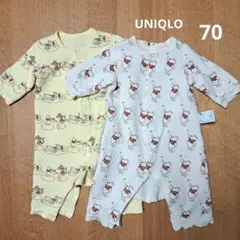 ユニクロ　キルトカバーオール70cm プーさん　2枚セット