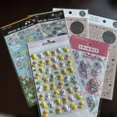 TOPPiNG LAB らくがき2種　キラキラほし　アヒル　シャカシャカシール