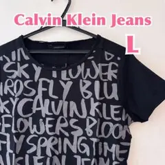 【新品タグ付】Calvin Klein Jeans 半袖ロング丈黒Tシャツワンピ