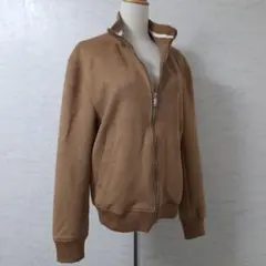 ZARA スエード風 ボンバージャケット ブルゾン ユニセックス ブラウン 送