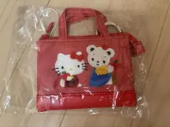 本日発送 ミニデニムバッグ〈ハローキティ × familiarレッド 新品未