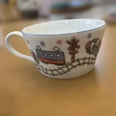 電車デザイン 陶器製スープカップ