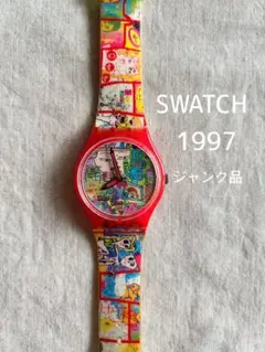 SWACH スウォッチ 腕時計 ジャンク 1997 希少 アート サイン入りのサムネイル
