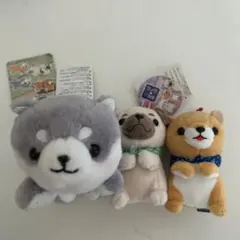豆しば三兄弟★ぬいぐるみ マスコット 3点セット