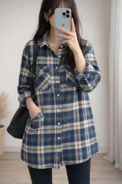 Lee チェック柄 シャツワンピース ネルシャツ レディース 綿100%