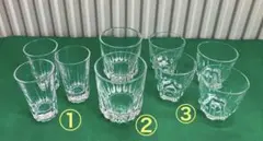 白鶴冷酒グラス３個とウィスキーロックグラス６個セット