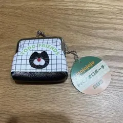 モジョジョジョ PVCがま口ポーチ 財布 ブラック　黒　コインケース　小銭入れ