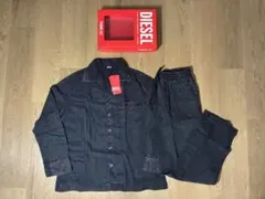 【未使用品】DIESEL デニム ルームウェア セットアップ ブラック Sサイズ