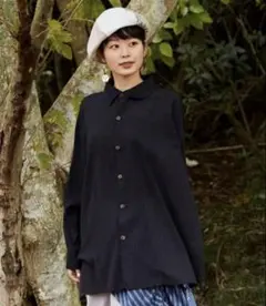 メンズ 長袖シャツ (黒) フリーサイズ