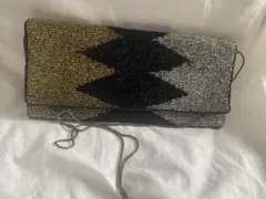 ビーズ刺繍 クラッチバッグ