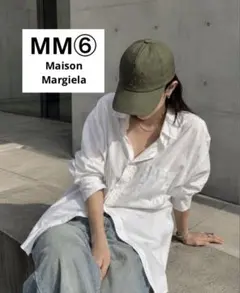 MM6 Maison Margiela ホワイト キャップ 新品 タグ付き - メルカリ
