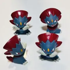 【まとめ売り】【ポーズ違い】マニューラ　４匹　指人形 ソフビ ポケモンキッズ