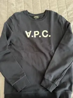 【大幅値下げ】A.P.C. ネイビー ブラック ロゴスウェット Lのサムネイル