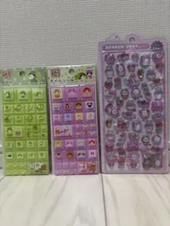 ボンボンドロップシール ももいろボンボン お茶犬タイルシール3枚セット