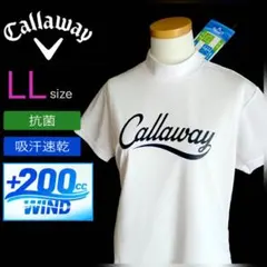 キャロウェイ ゴルフシャツ 半袖 モックネック レディースLL 吸汗速乾 抗菌
