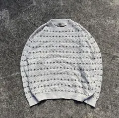 【古着】USA製 ダイヤモンドパターン ニット セーター