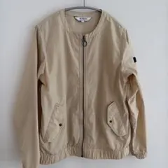 再値下げAIGLE ノーカラージャケット ベージュ 38のサムネイル