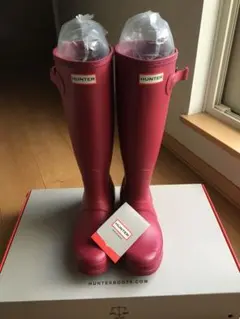 mmmmm様専用　HUNTER レインブーツ　ピンク　UK5 24、24.5cm