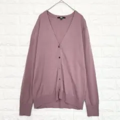 大きいサイズ ユニクロ エクストラファインメリノVネックカーディガン P0817