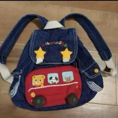 ミキハウス 車デザイン デニムリュック