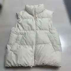 ホワイト ダウンベスト キルティング