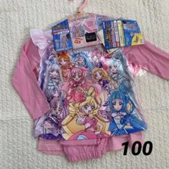 プリキュア 光るパジャマ 100 ピンク 長袖 女の子　セット