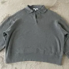 UNIQLO ユニクロ スムースコットンリラックスポロセーター L