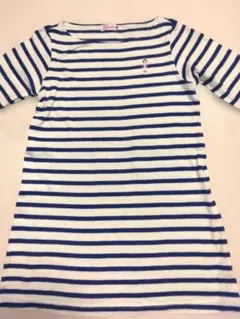 未使用⭐ミキハウス七分袖 ワンピース 100%コットン