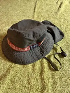 キッズ用 日よけ付きハット カーキ 50cm