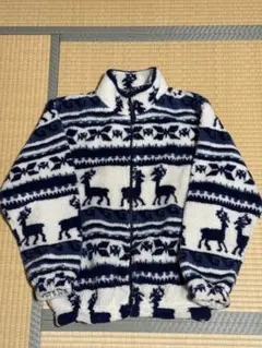 トナカイ柄ボアジャケット