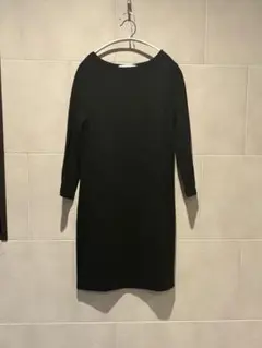 美品　ユニクロ INES　ウール　ニット　チュニック　ワンピ　黒