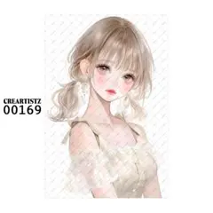 00169 ガール ペーパー/ステッカー 4枚 CREARTISTZ